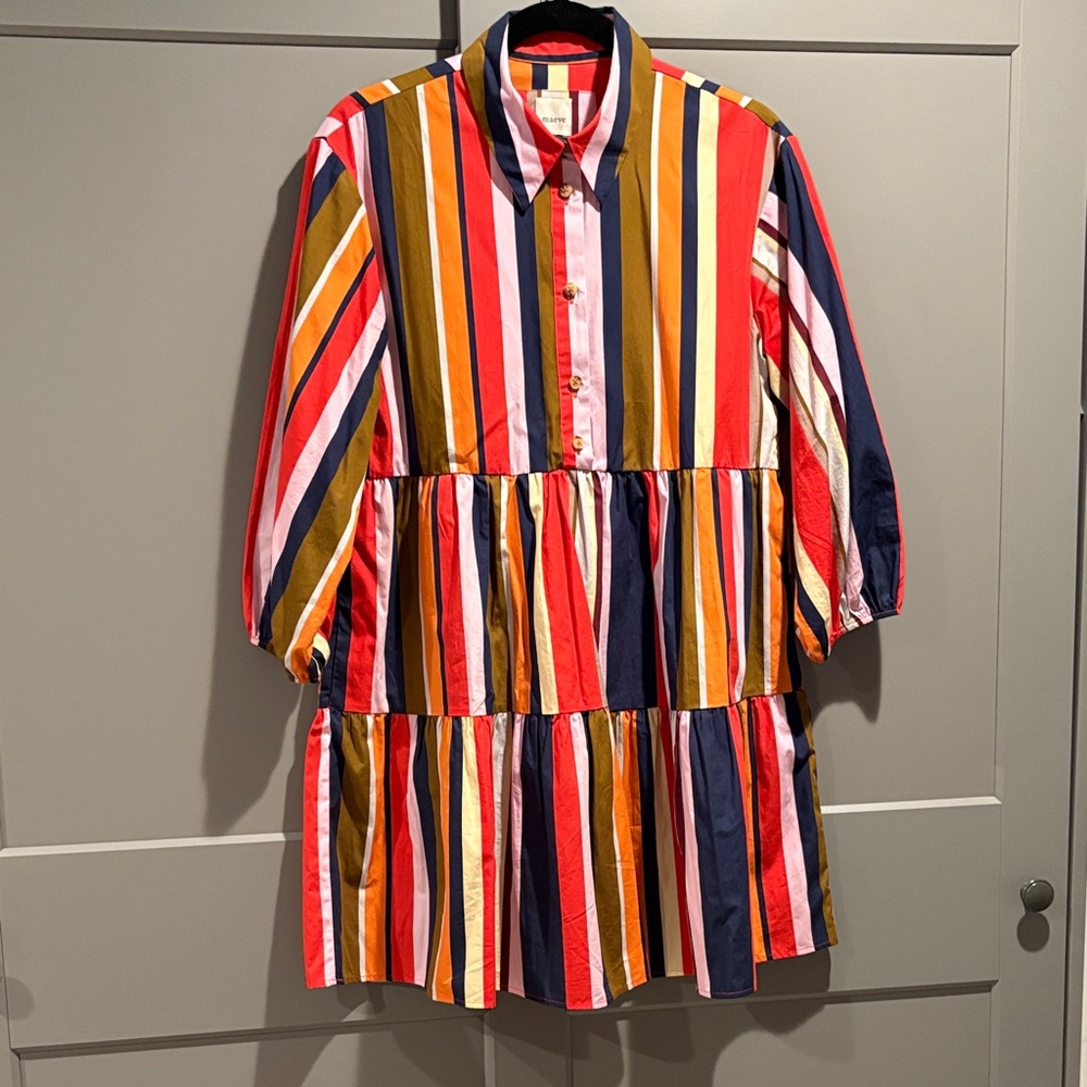 Colorful Striped Kids Dress